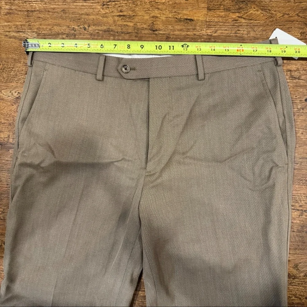 Brooks Brothers Beige Regent Fit Wool Unhemmed Dress Slacks Pants Men's‎ 38x36